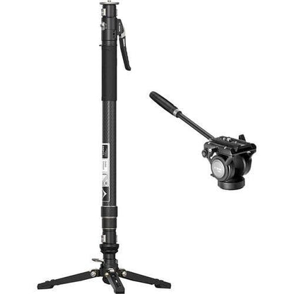 YC Onion Pineta Pro Karbon Fiber & FH60S Video Fluid Kafa Monopod Kit +YC Onion Pineta Pro Dolly