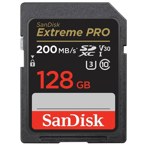 Sandisk 128gb v200mb/sn Extreme PRO V30 SDXC UHS-I Hafıza Kartı